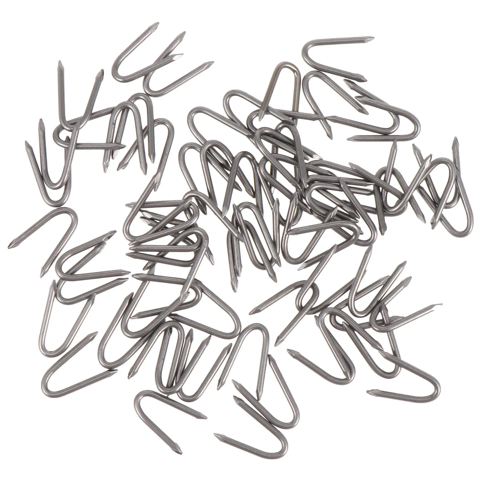 70 قطعة U-شكل الحديد المسامير حديقة كومة تحديد أوتاد لسياج الدجاج شبكة سلكية الأرض التيلة مسمار البستنة العشب أداة المنزل #2