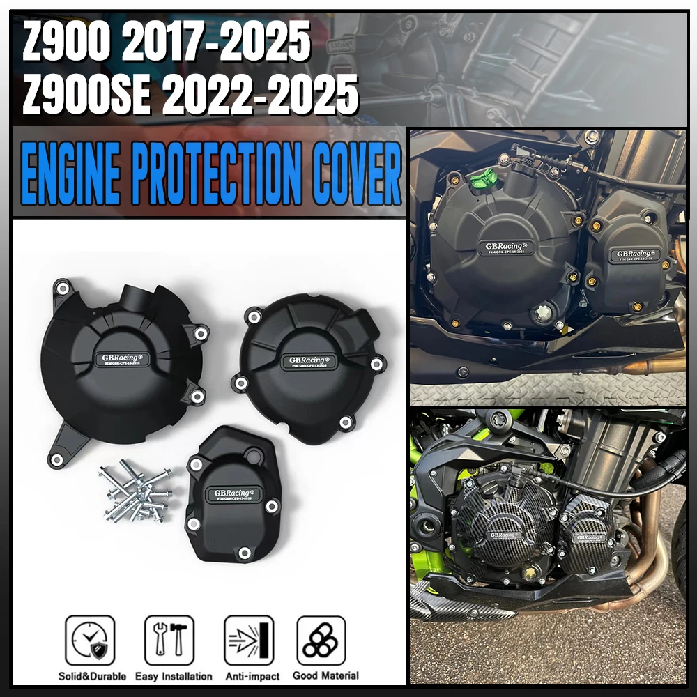 

Motorcycles Engine Cover Protection Case For KAWASAKI Z900 2017-2021 2022 2023 2024 2025 Z900SE 2022-2025 GBRacing Engine Covers