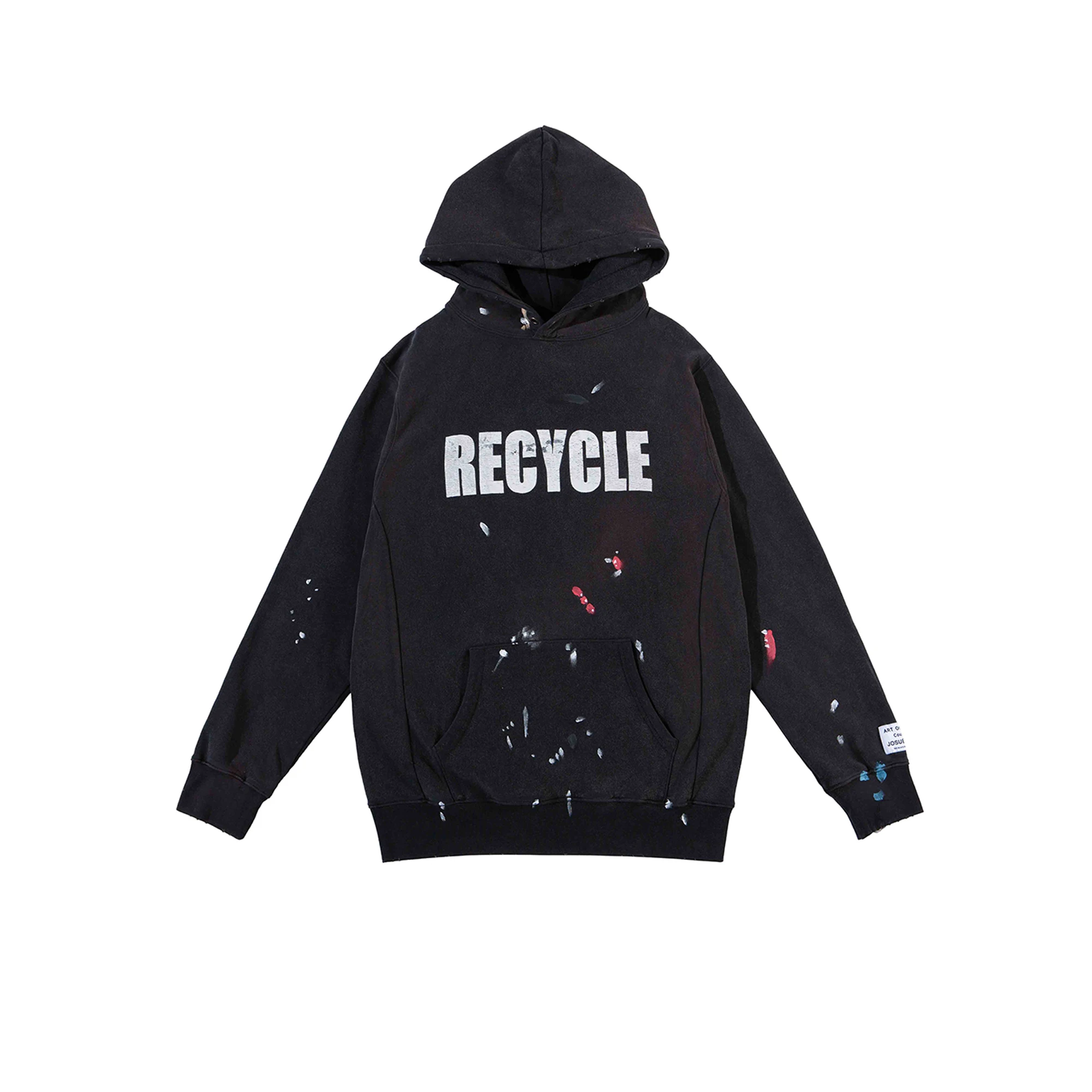 

Худи DEPT GRAILZ RECYCLE HOODIE WASHED BLACK с эффектом потертости, из переработанных материалов, с экологичным слоганом, в стиле 90-х, размеры S-XL