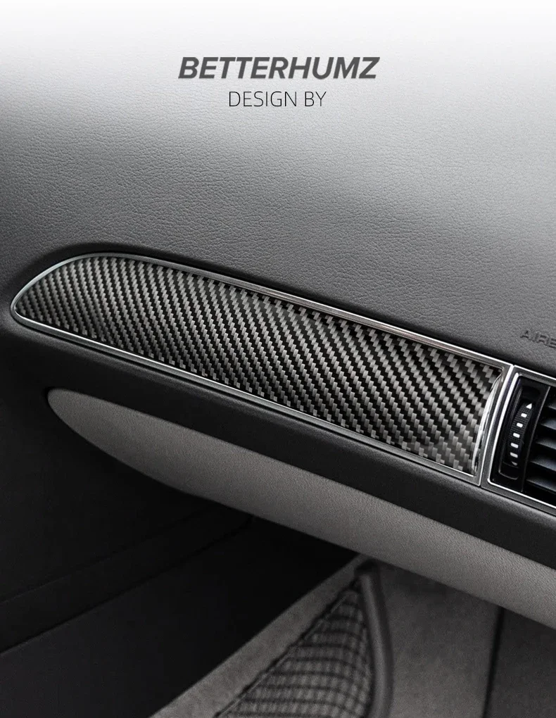 TPIC For Audi A6 C6 2005-2011 Carbon Fiber Auto Passenger Dashboard  Decoration Instrument Trim Stickers Car Interior Accessories - AliExpress