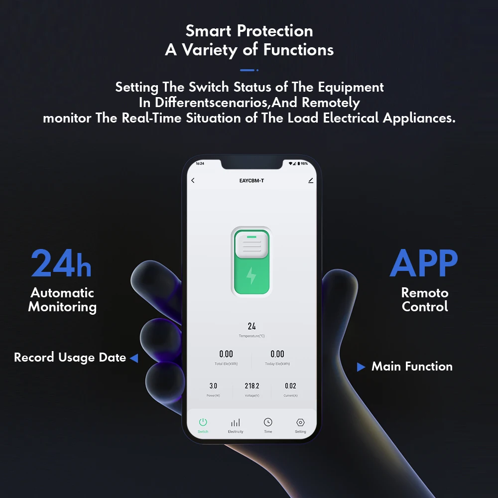 2P TUYA APP Zigbee WIFI Smart Energy Consumo energetico kWh Meter Interruttore automatico Relè temporizzato Interruttore Protezione tensione perdite