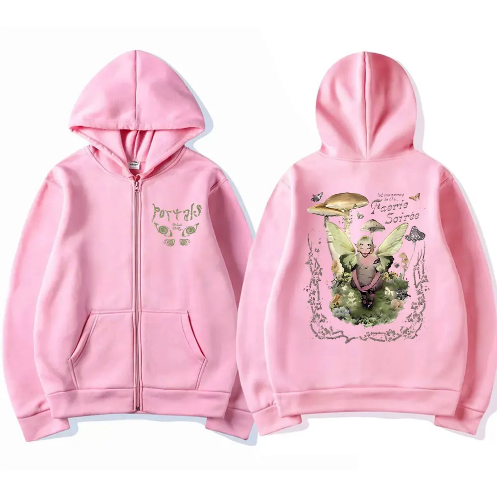 Singer Melanie Martinez Portals Music Album Zipper Hoodie Man Fashion Zip Up Sweatshirt Men Women y2k Oversized Zip Up Jacket