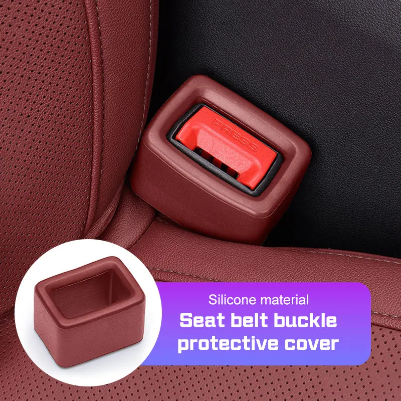 Protecteur de boucle de ceinture de sécurité de voiture, pour Porsche Panamera Macan 718 Taycan 911 981 970 Cayman Boxster 9ya 971, housse de protection pour boutons