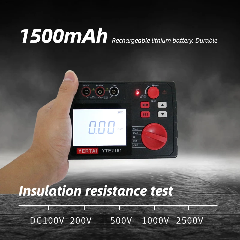 East Tester Handheld digital insulation Resistance Tester LCD display backlight AC/DC voltage small resistance test YTE2160/216