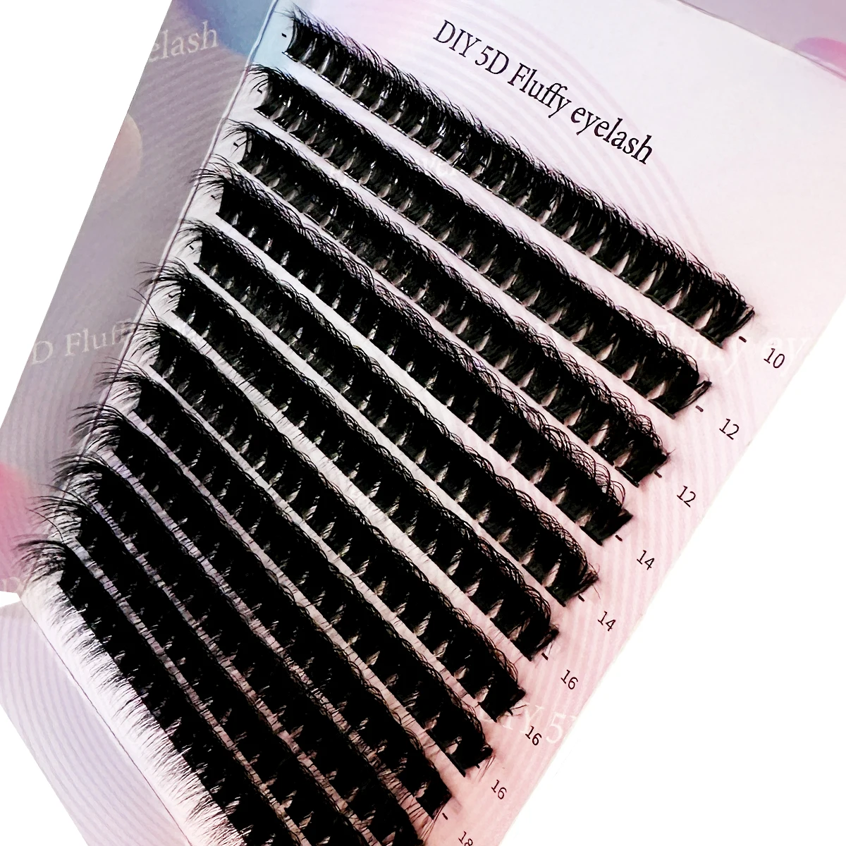 70D Lashes DIY 5D Fluffy Eyelash Extension Long Individual Lashes 10-20mm Mixed Tray Faux Mink False Lash Clusters Extensions