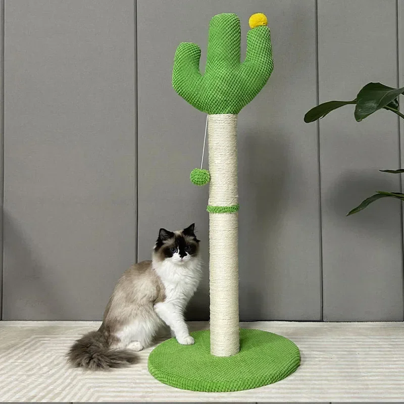 Cactus Cat Scratching Board Cat Scraper Cactus for Young and Adult Cats Cat Climbing Frame Toy Interactive Kitten Scratcher