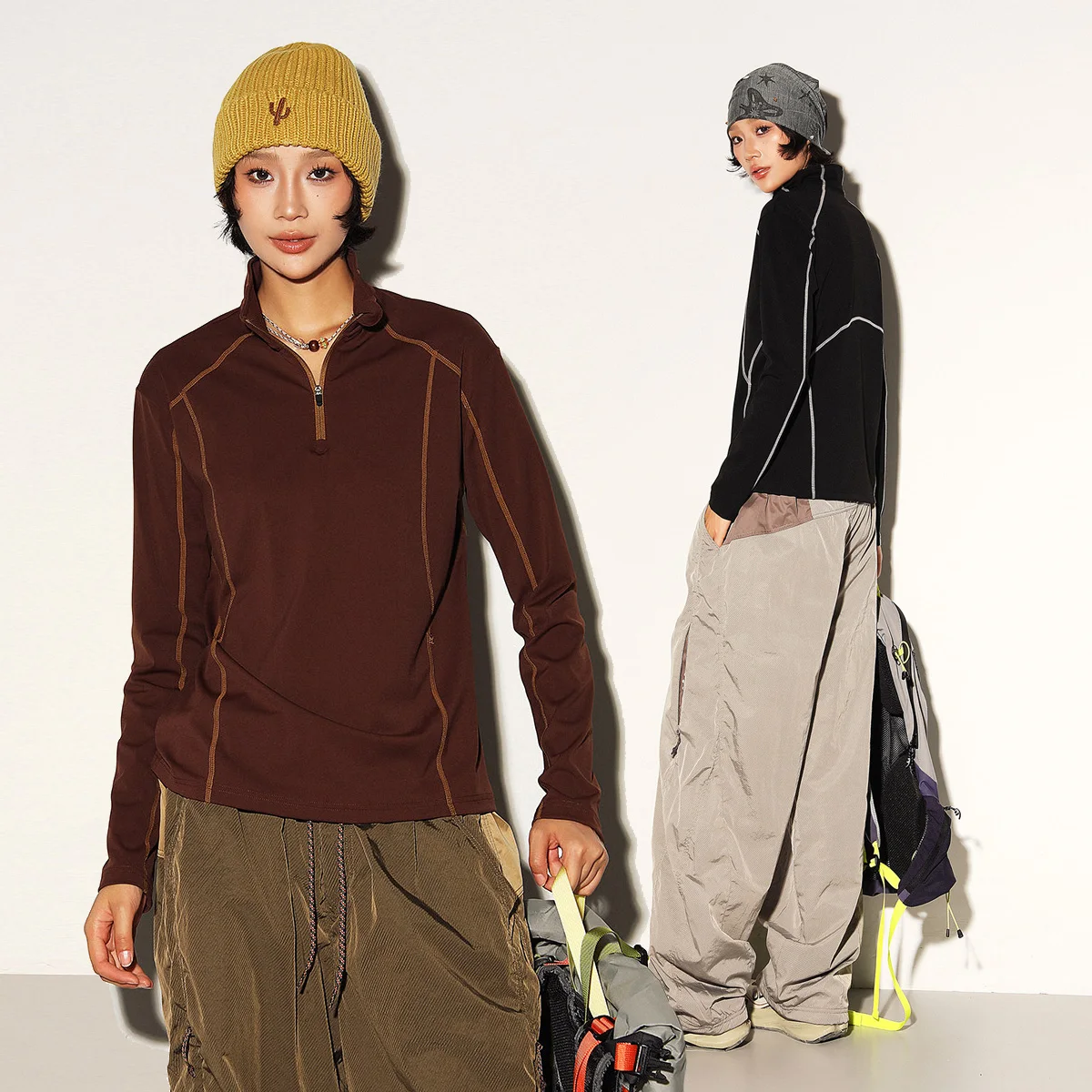 Women High Elasticity Quick Dry Outdoor Hiking Cycling Sport Long Sleeve T-shirt Girl Y2k Streetwear Fashion T Shirts Tops