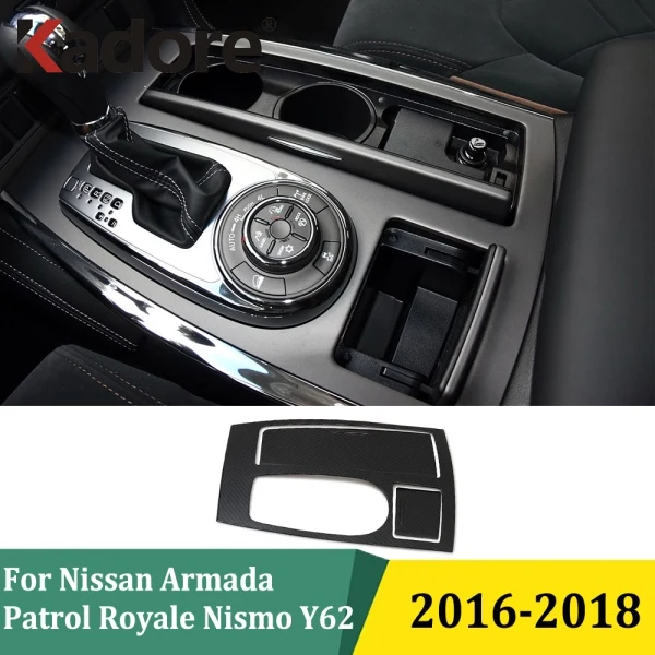 

Для Nissan Armada Patrol Royale Nismo Y62 2016 2017 2018, крышка панели переключения передач, декоративная отделка, аксессуары для интерьера автомобиля (LHD)