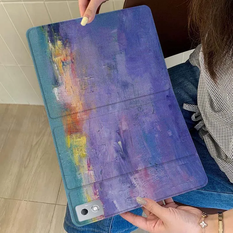 

Abstract Purple Landscape Painting For Xiaoxin Lenovo Tab Pad K11 K10 M10 P11 3rd Pro Legion Y700 Y900 Gen4 2 Tablet Case Gift
