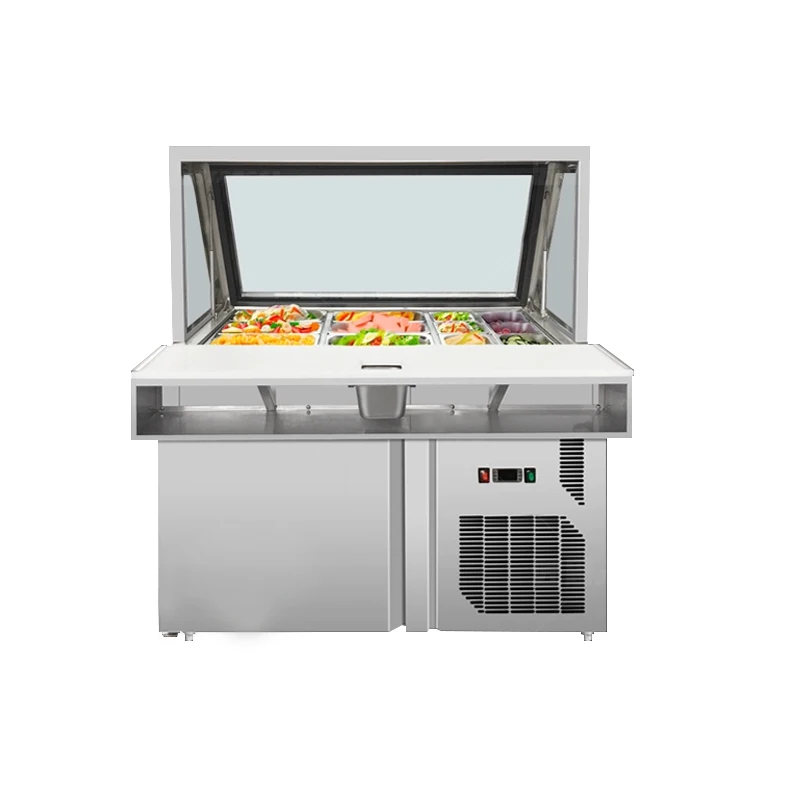 Bindos Commercial Cylindrical Salad Preservation And Refrigerated Kitchen Dedicated Professional Freezer For Chefs