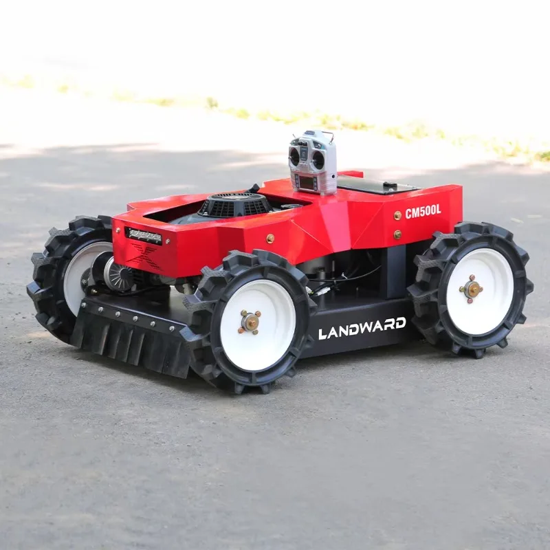 EURO 5 Self-Propelled Lawn Mower Garden Slope Remote Control  Lawn Mower Automatic Zero Turn Weed Mowing Machine for Sale