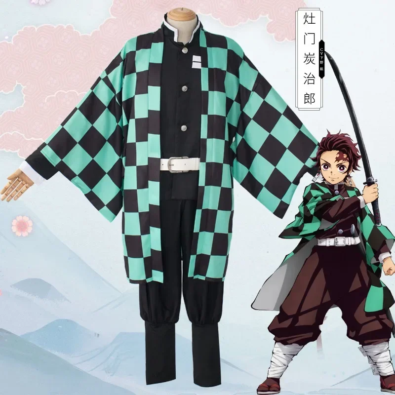 SN66 Kimetsu No Yaiba Anime Costume Kamado Tanjirou Nezuko Agatsuma Zenitsu Tomioka Giyuu Cosplay Kimono Costume SetsW & C @