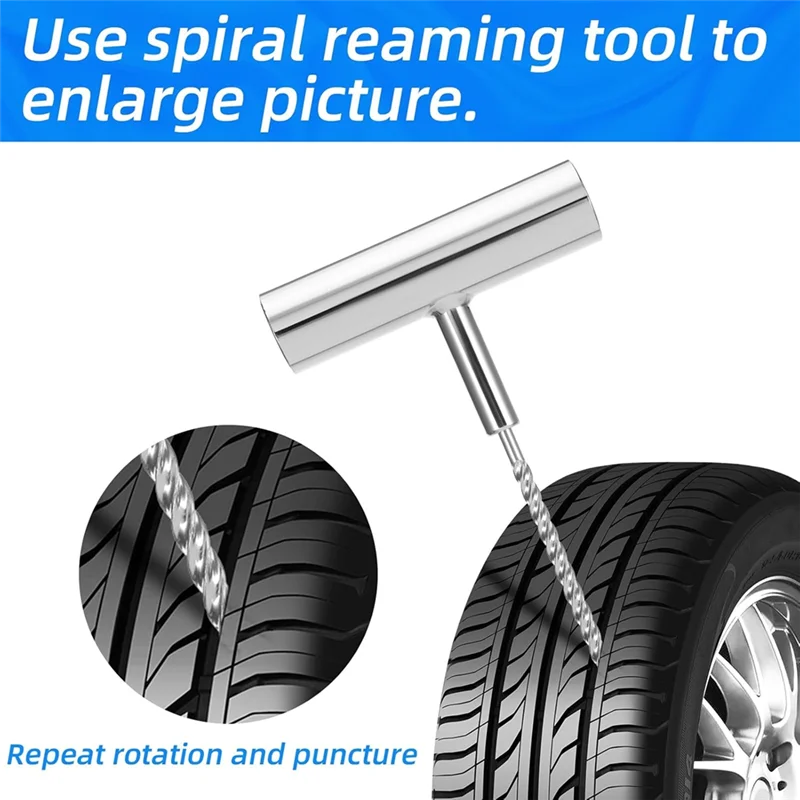 

58 шт. универсальные инструменты для ремонта шин, комплект для ремонта шин, простой в использовании и хорошо упакованный для экстренных ситуаций, идеально подходит