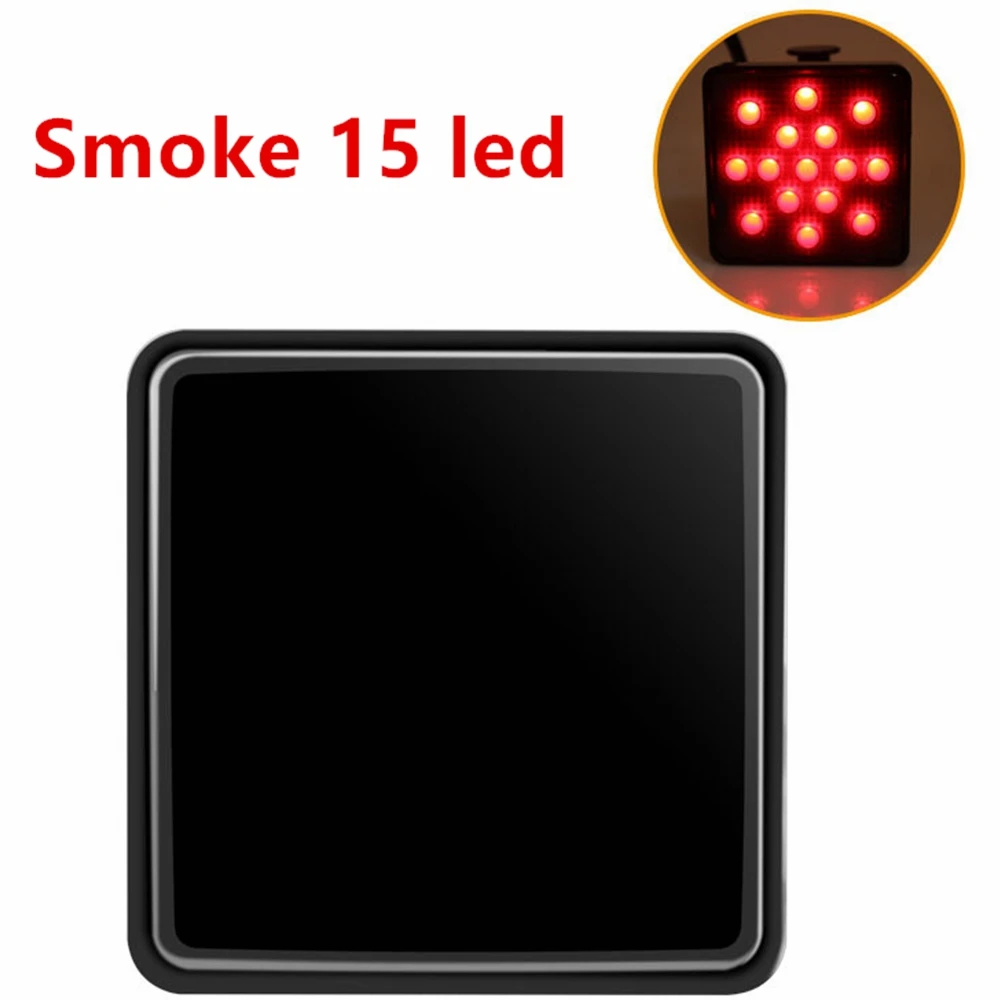 Black Lens 15-led Brake Light Trailer Hitch Cover for Towing, Transport 2\