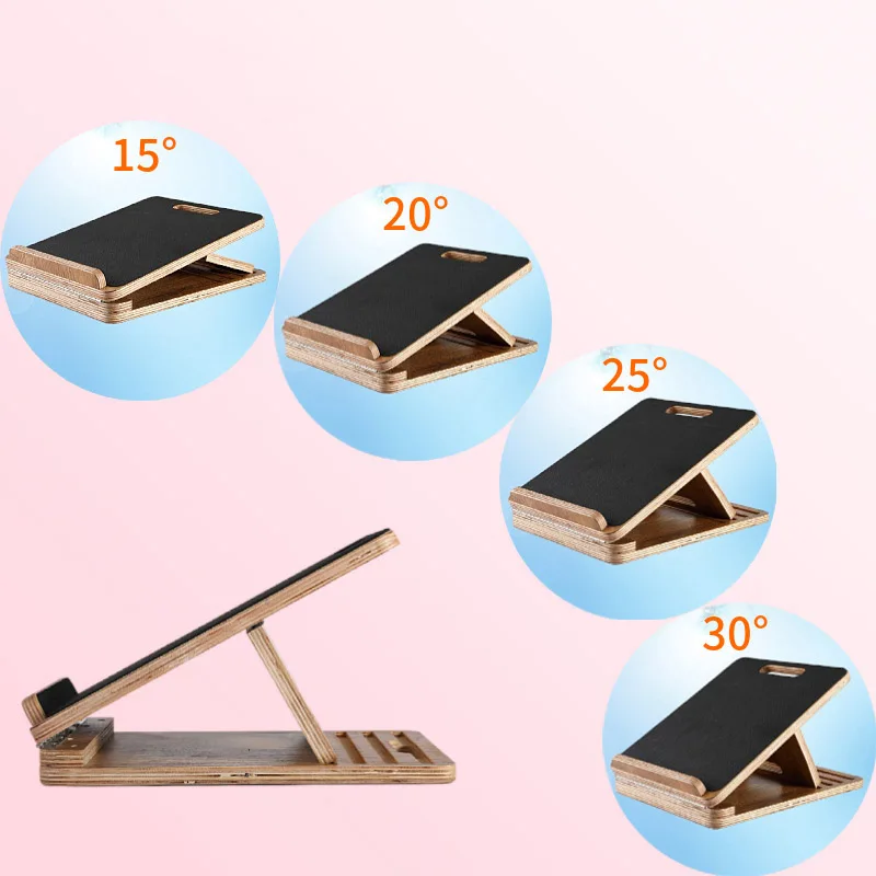Wooden Adjustable Incline Board Ankle Stretching Slant Board