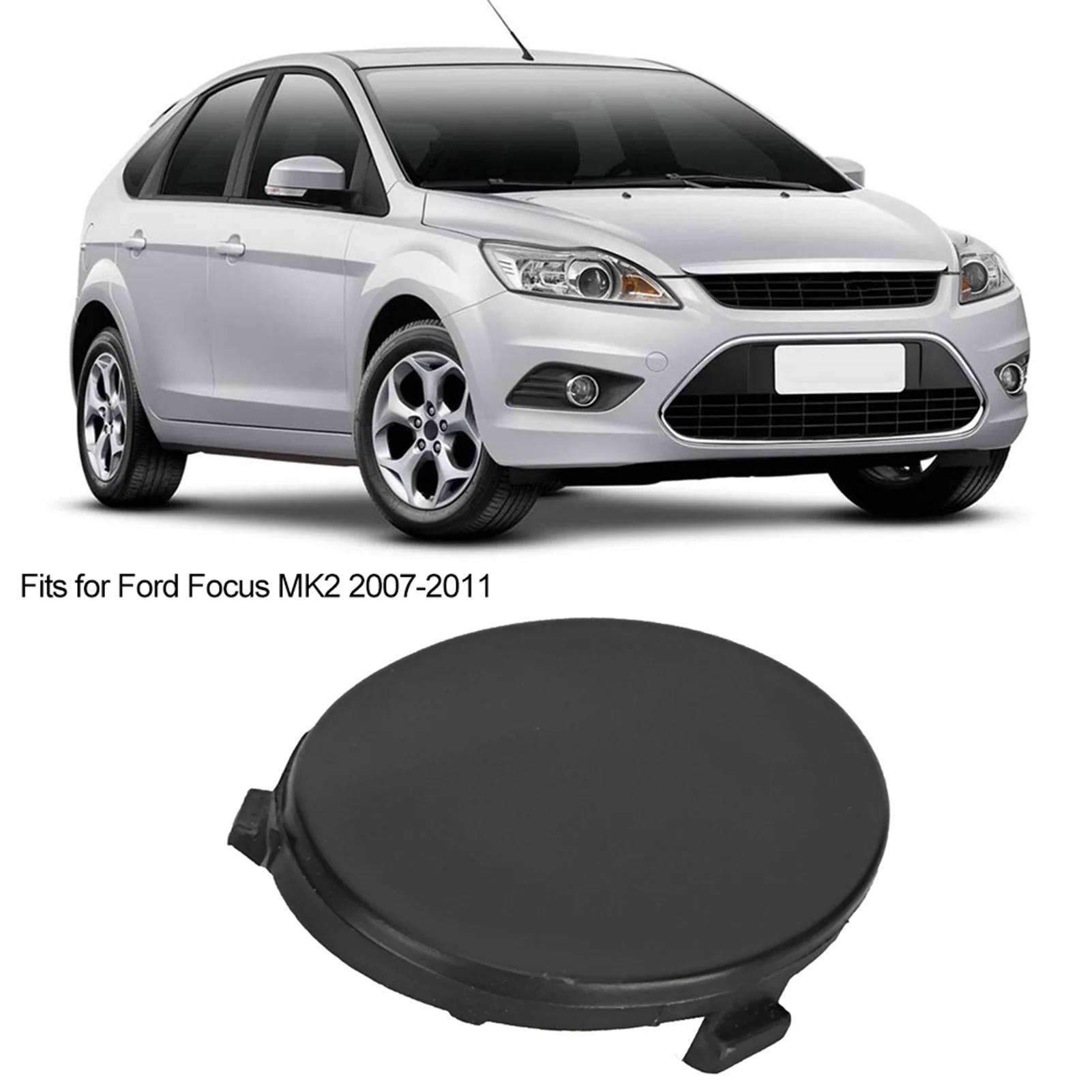 Front Bumper Tow Towing Hook Eye Cap Cover Fits for Ford Focus MK2 2007-2011 Front Bumper Tow Hook Cover for Ford