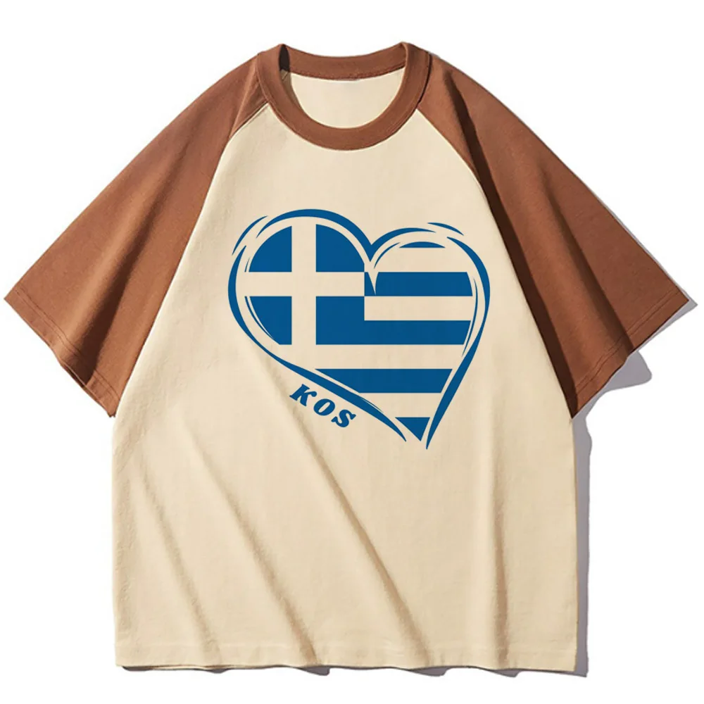 Greece t-shirts women soft fabric youthful t-shirts girl graphic manga Japanese clothing