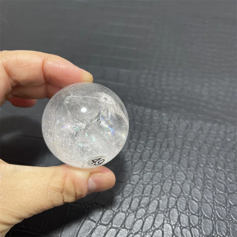 Clear Quartz Rainbow Healing Crystal Natural Gemstone Sphere Ball