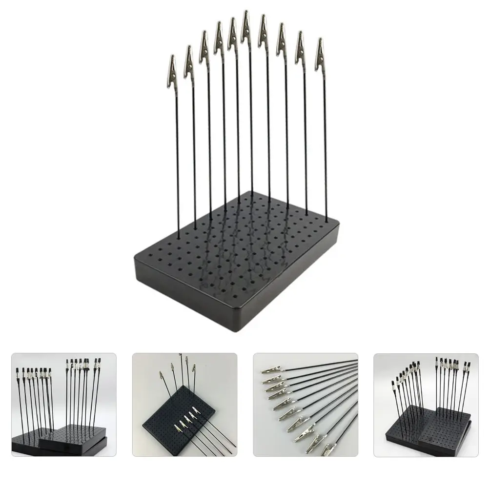 

1 Set of 14x9 Holes Painting Stand Base with many Alligator Clips With Rubber Cover Set Updated Modeling Tools for DIY Card