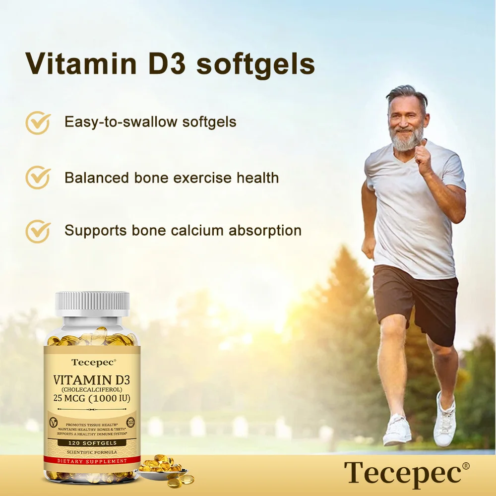 

Витамин D3 1000IU, поддерживает поглощение кальция, здоровье костей и иммунитета, здоровая функция мышц, поддерживает здоровье сердечно-сосудистой системы