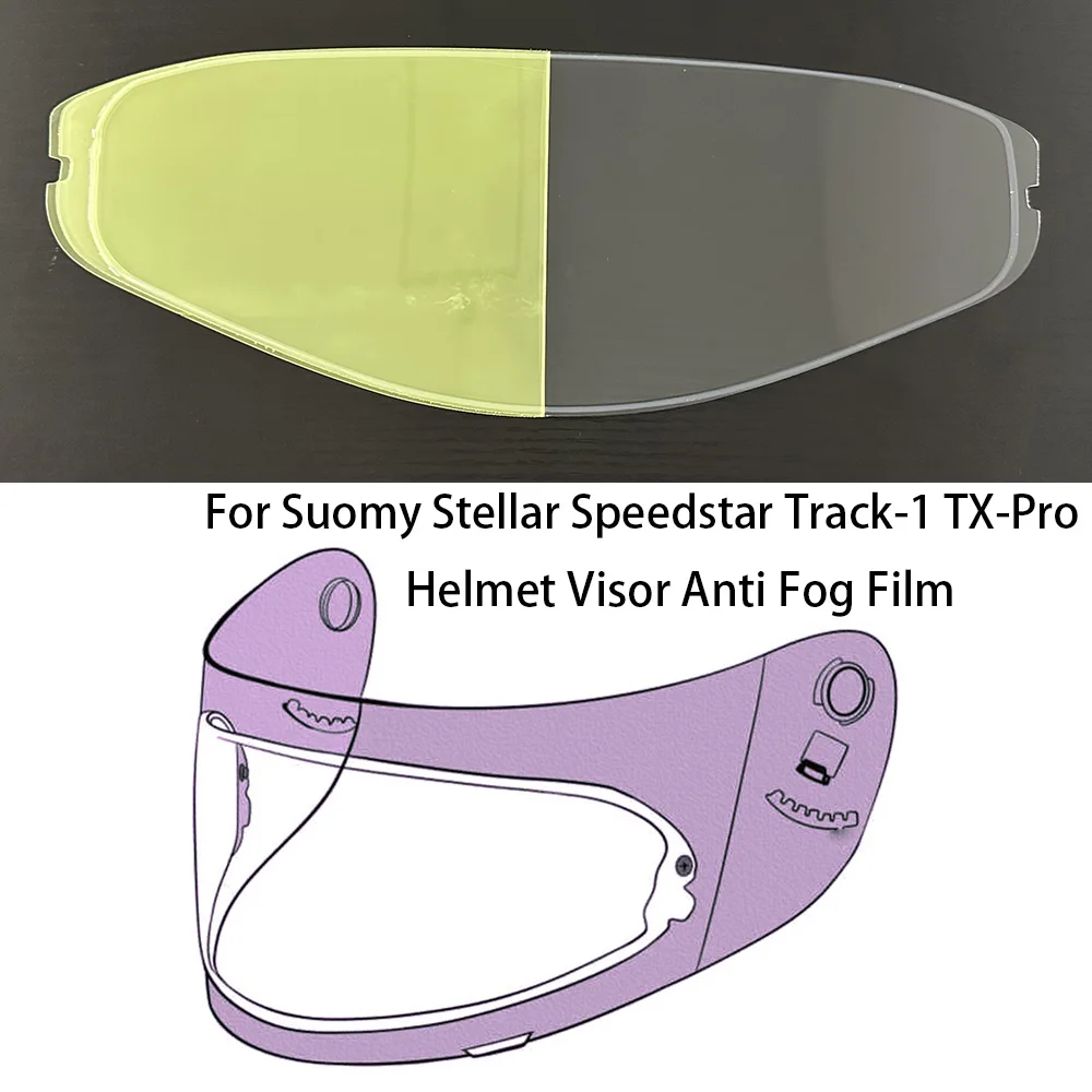 Motorcycle Helmet Visor Anti Fog Film Fit For Suomy Stellar Speedstar Track-1 TX-Pro Anti-fog Inserts Lens