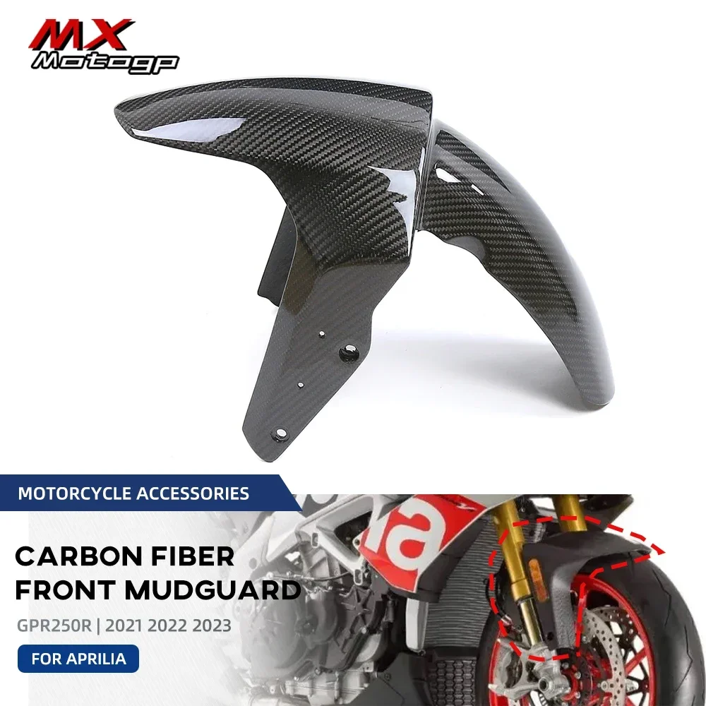 

Front Fender For Aprilia GPR250R GPR 250R 2021 2022 2023 Motorcycle Accessories Carbon Fiber Mudguard Splash Hugger Wheel Cover