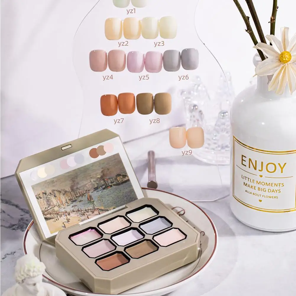 Herbst & Winter Solid Gel Nagellack Set Glitzer Bunte Solid Cream Gel Polish Palette Nail Art Design Semi Permanent für Frauen