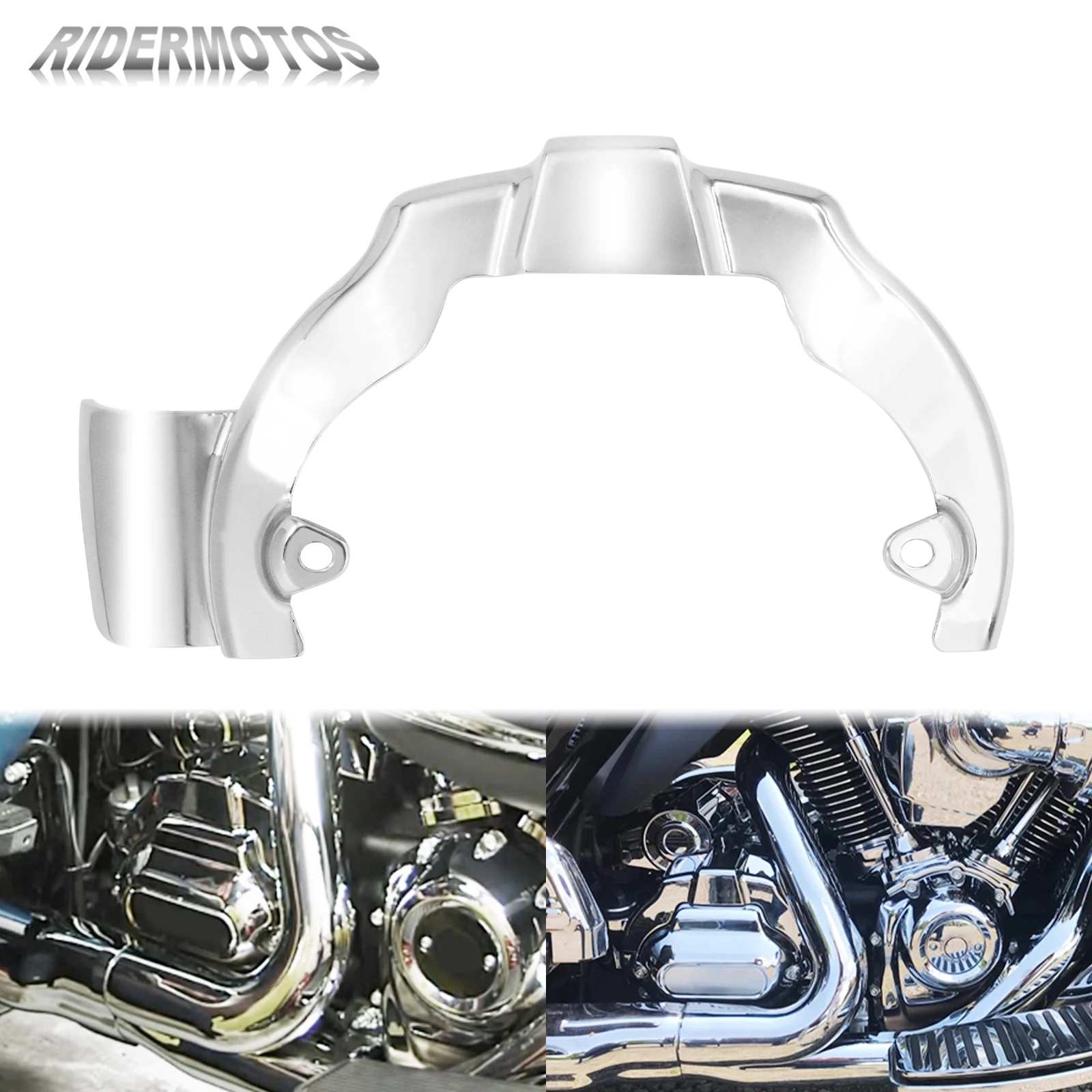 Transmission Shroud Cover Motorcycle Engine Protector Cover For Harley Touring Electra Glide FLHT Road King Ultra 2017-23 Chrome