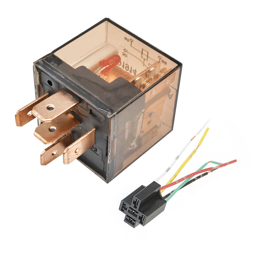 Waterproof Automotive Relay Socket DC 12V 5Pin 100A Car Relay With SPDT Auto Relay Control Switch With Relay Socket