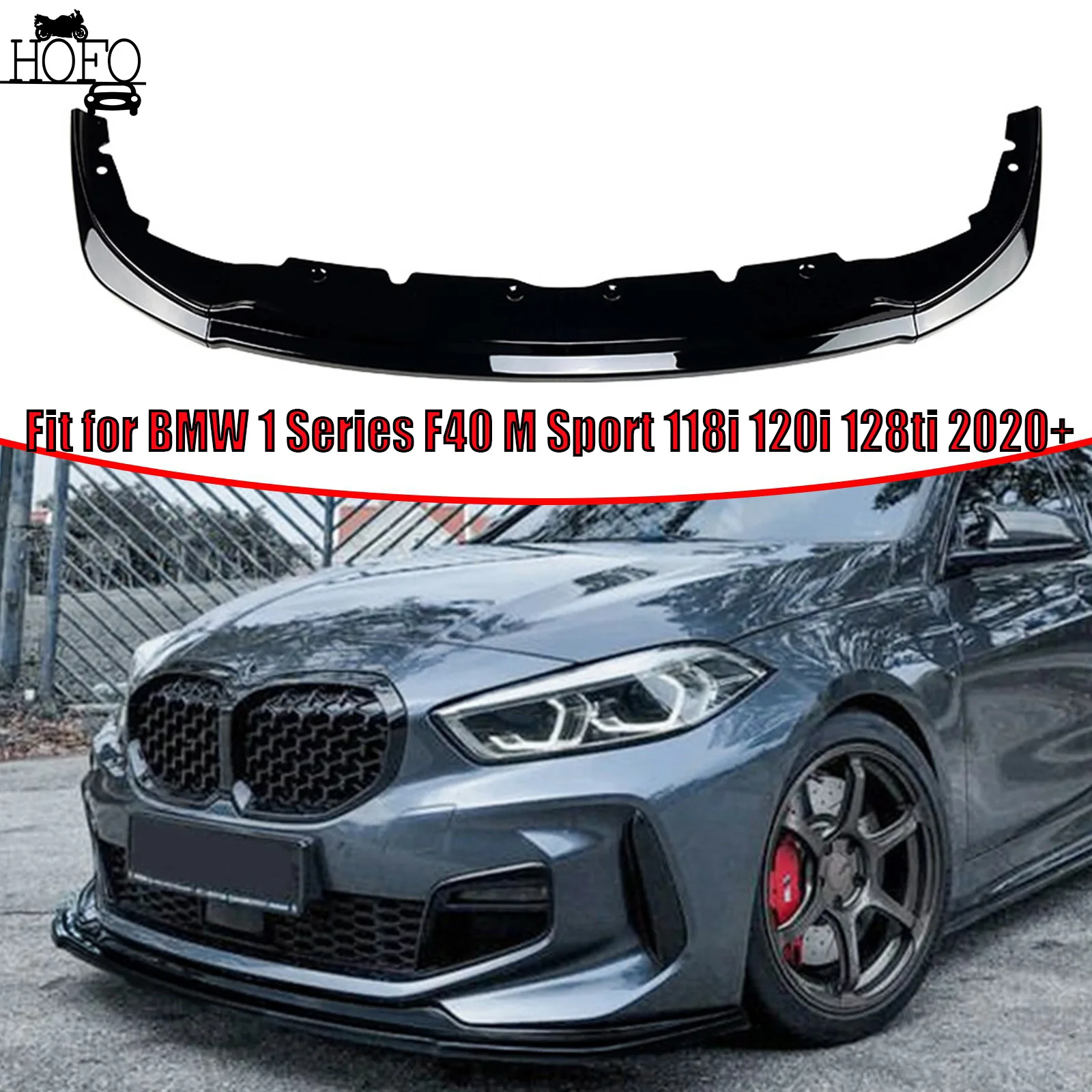 

Car Front Bumper Splitter Lip Spoiler Cover Diffuser Body Kits Accessories For BMW 1 Series F40 M Sport 118i 120i 128ti 2020+