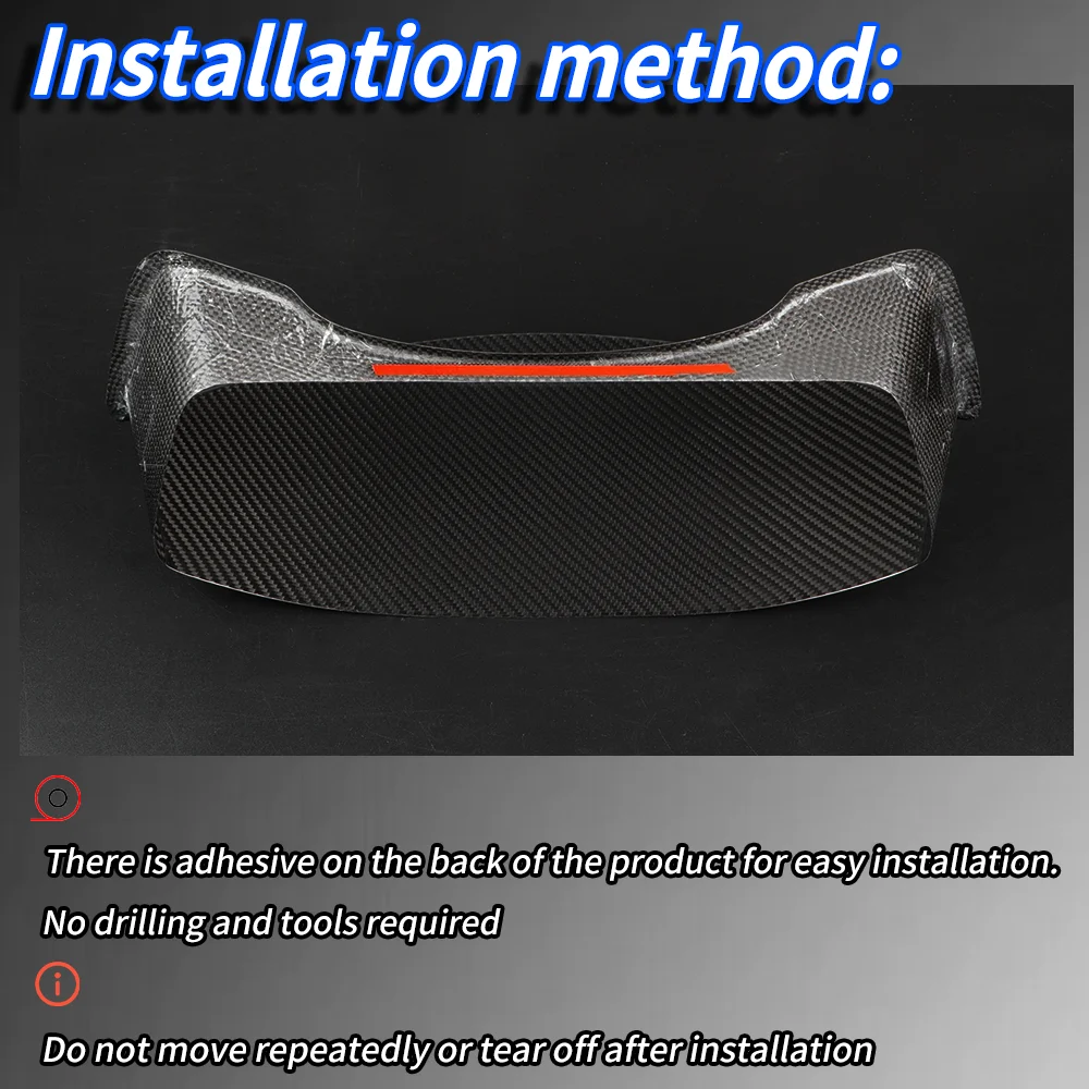 Carbon Fiber Dashboard Fuel Gauge Tachometer Trim Cover Fit for 11th Gen Civic Type r FL5 Typer Dashboard Instrument Panel Cover