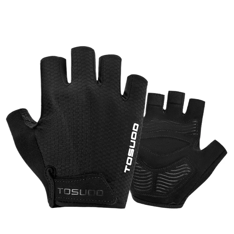 Bicycle cycling gloves half finger spring and summer men and women road mountain bike short finger anti-slip shock absorption
