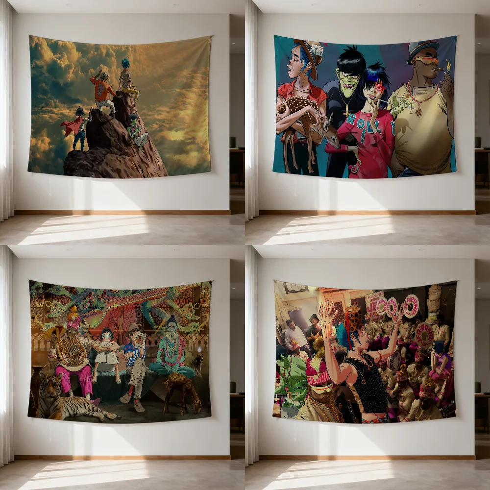 Flag Mountain HN Durable Outdoor Indoor Patio Festive G-GorillazS-ES Decoration Classic Design Pole Wall The Room Banner