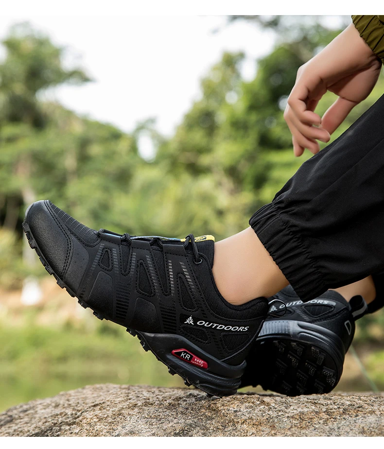 Herren Outdoor-Radschuhe, wasserdicht, rutschfest, Outdoor-Wanderschuhe, Outdoor-Taktische Trainingsschuhe, Wander- und Campingschuhe – Detail 22