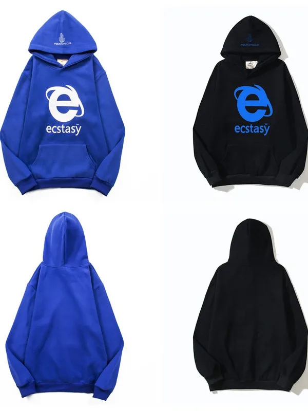 

Толстовка с принтом ex Ecstasy Letter Print, удобный хлопковый пуловер, повседневная одежда для всех сезонов и случаев