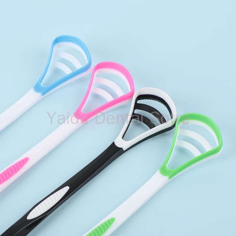 50Pcs Medical Grade Tongue Scraper Cleaner Individually Packaged Oral Care Instrument Remove Bad Breath & Tongue Coating