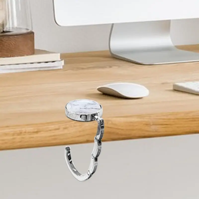 1 buah tas tangan lipat modis portabel, tas tangan, gantungan kait, kait meja, aksesori Bagian tas unik