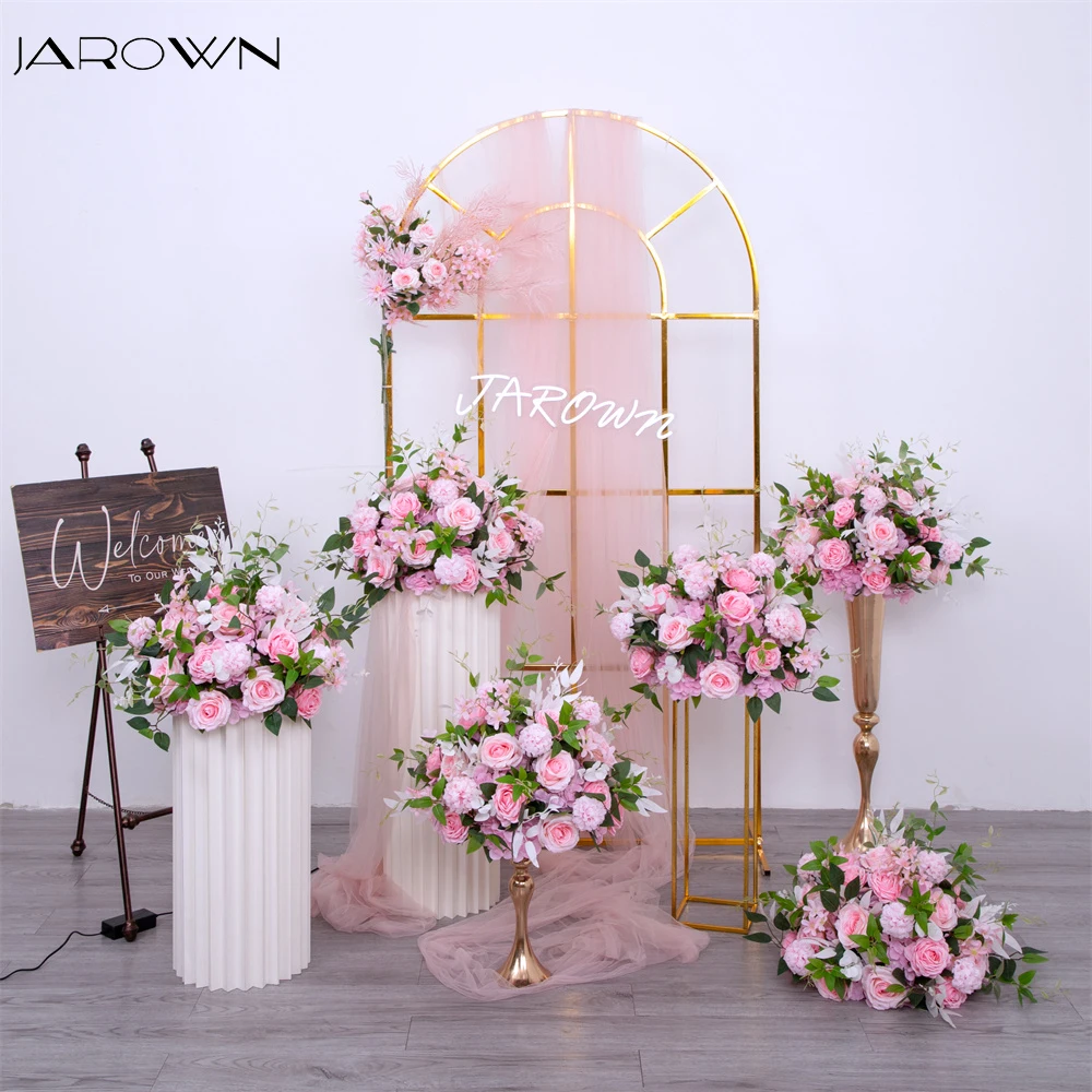 

Luxury Style Pink Rose Greenery Style Floral Ball for Wedding Backdrop Decor Birthday Party Event Main Table Centerpieces