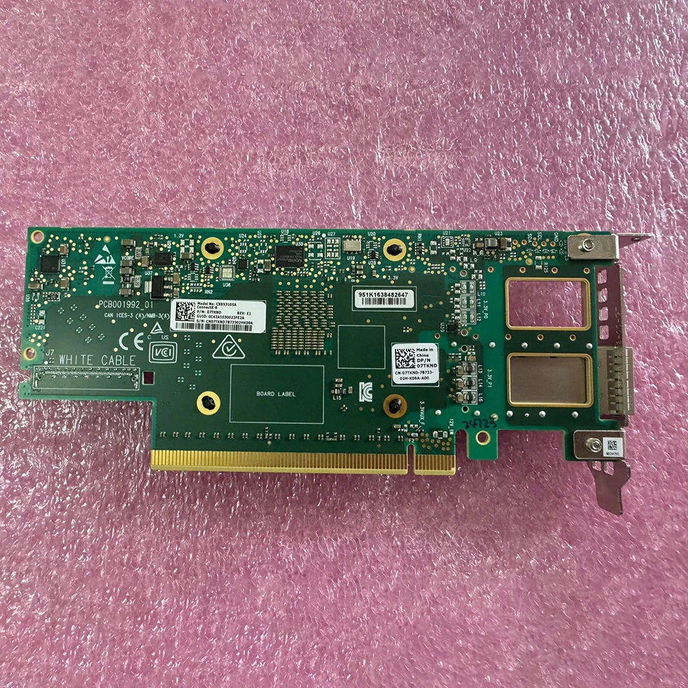 

For Mellanox CX653105A For DELL 07TKND 100G Gigabit Dual Port Network Card ConnectX-6