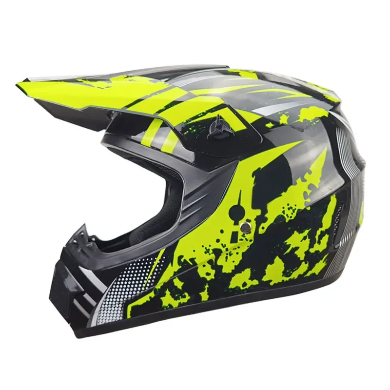 Light Kids Motorcycle Helmets Off-Road Karts Full Face Protection Shock Caps ATV Art Fashion Color High Quality Sports Hot Sale