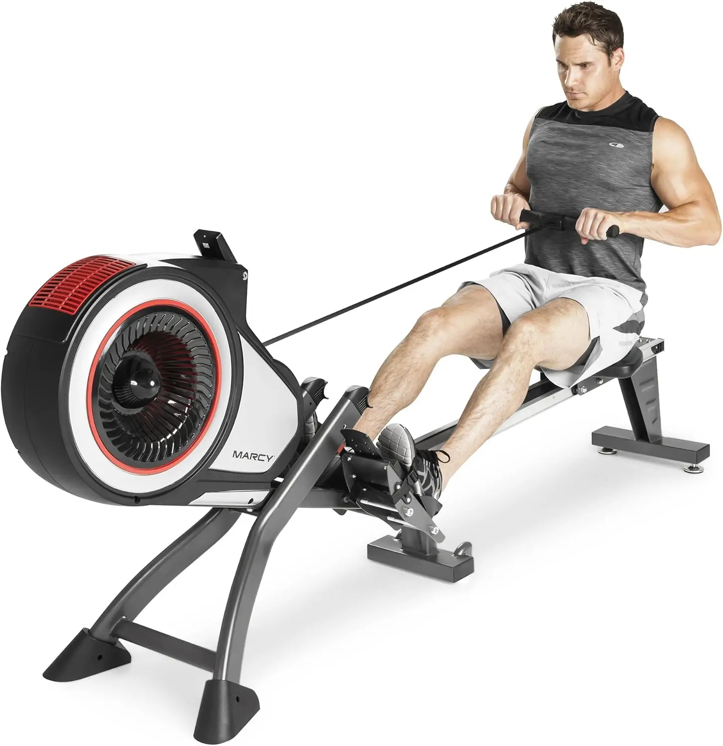 

Resistance Rowing Machine with Transport Wheels