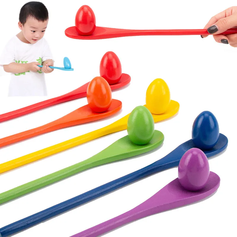 Montessori arco-íris colher brinquedo sensorial para crianças, correspondência de cores, jogo de equilíbrio, brinquedo educativo precoce, pré-escolar ensino Aids, criança