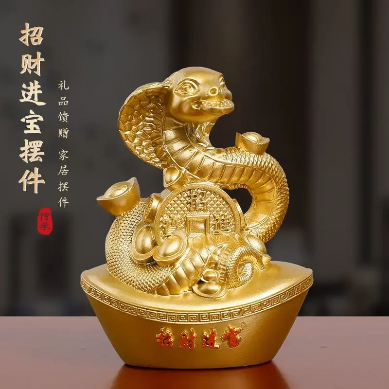 Lucky Treasure Snake Ornaments Twelve Zodiac Yuanbao Entrance Home Mascot Crafts Living Room Decoration