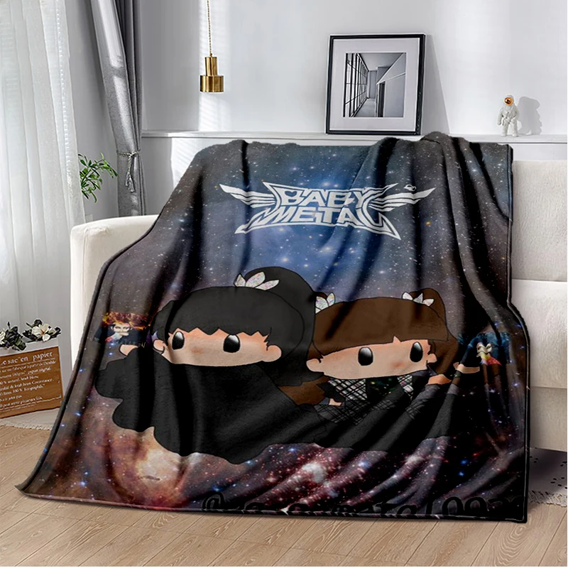 Japanese idol group babymetal combination Throws Blanket Sofa Hiking Picnic Bed Fashion Super Soft Flannel Blanket birthday gift