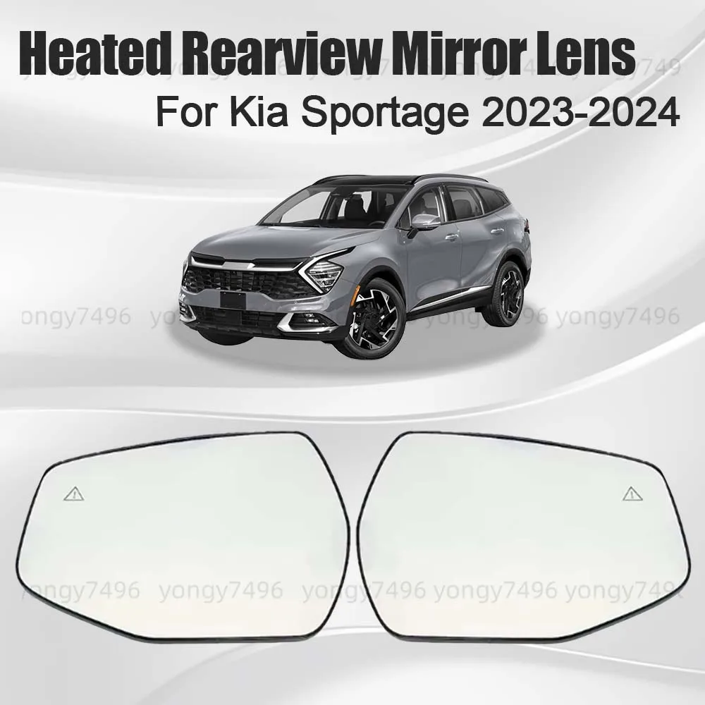 

Car Wide Angle Replace Heated Rearview Mirror Lens For Kia Sportage 2023 - 2024 Cars Accessories Upgrade Mirrored Glass