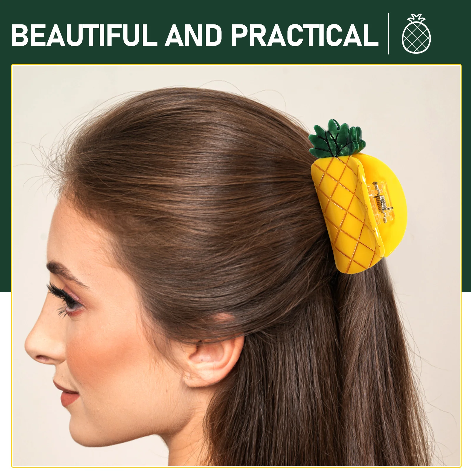 

Small Pineapple Fruit Claw Clip Hair Clip Durable Anti-Slip Cute Decorative Claw Hair Accessories for Women Girls