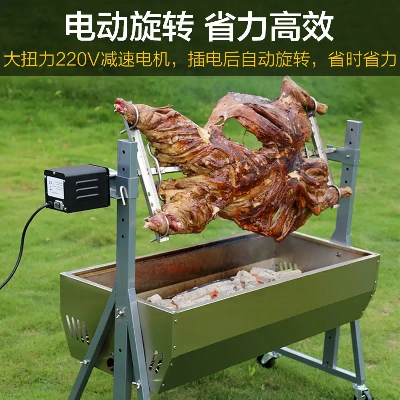 خنزير مص مشوي أوتوماتيكي بالكامل، أرجل خروف مشوية، دجاج مشوي، فرن شواء وشواية فحم للاستخدام المنزلي. المبيعات الساخنة #3