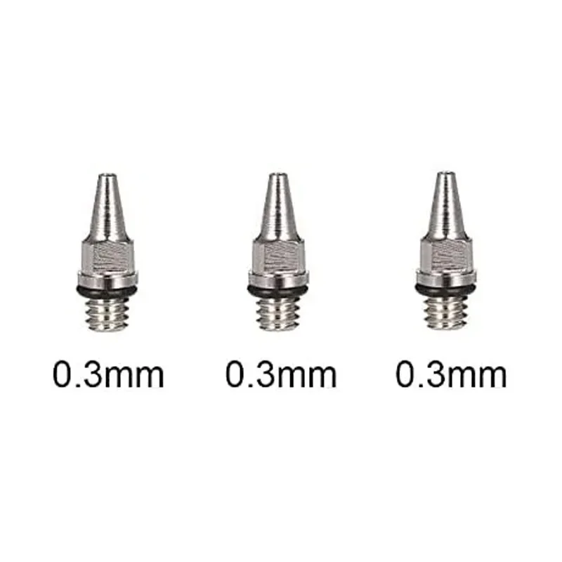 JOYSTAR 10PCS Airbrush Spare Parts, 0.3mm Needle, Nozzle and Needle Protector for Airbrush