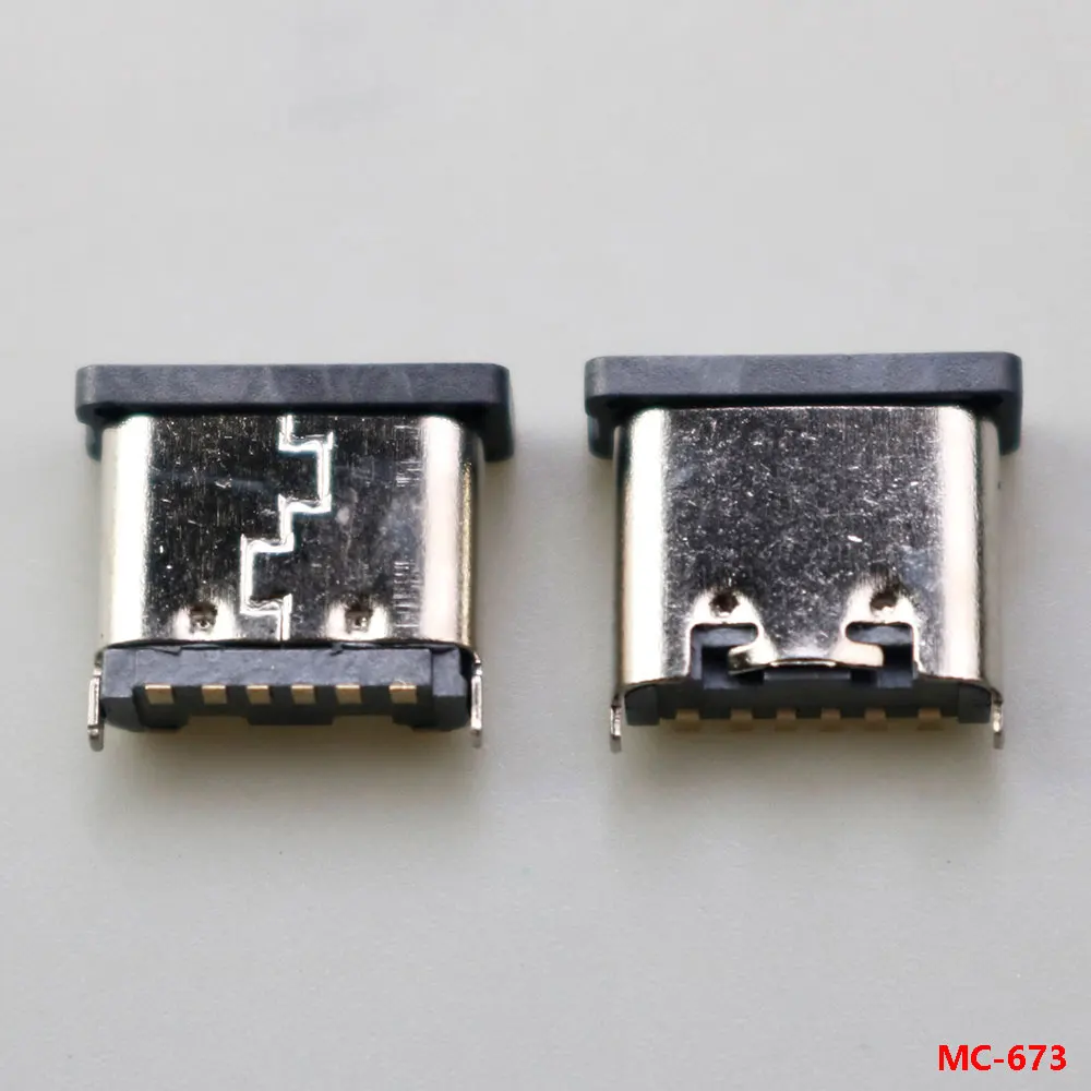 5szt 6-pinowe pionowe złącze SMT typu C USB 3.1 żeńskie SMD do projektowania PCB DIY wysokoprądowe ładowanie 6P — zdjęcie 3