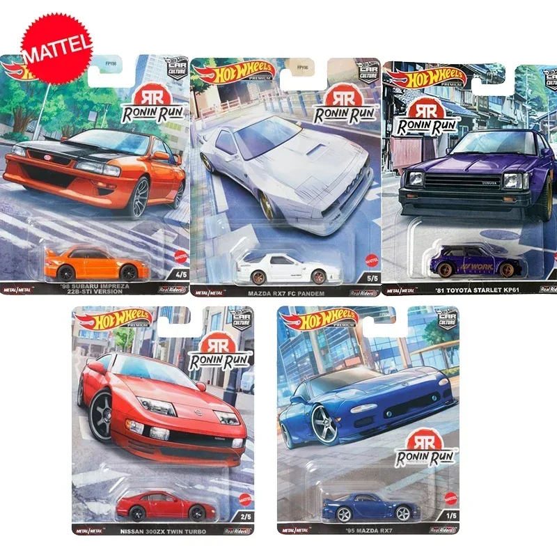 Original Hot Wheels Premium Car Ronin Run Diecast 1:64 Voiture RX7 FC Nissan 300zx Twin Turbo Toys for Boys Model Children Toys